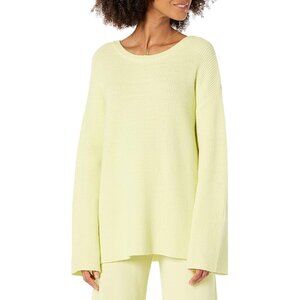 Soft Lemon Yellow/Green Bell Sleeve Sweater Pullover The Drop - S